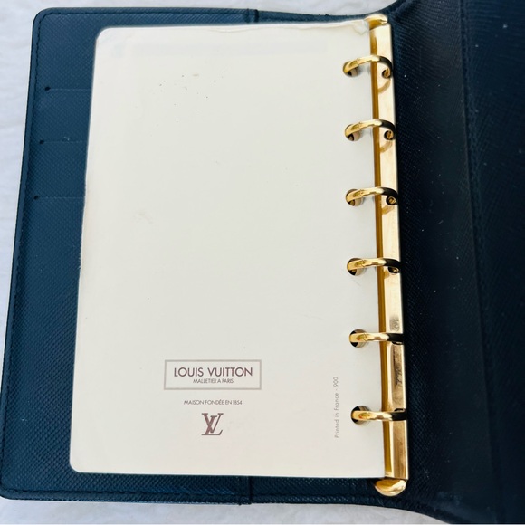 Louis Vuitton Mini Lin Monogram Canvas Leather Agenda Memo Book Cover w/ LVnotes - Picture 5 of 16